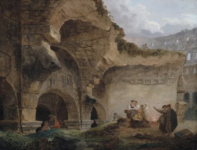 Lavanderas en las Ruinas del Coliseo de Hubert Robert